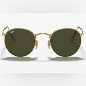 Ray-Ban round metal gold sunglasses